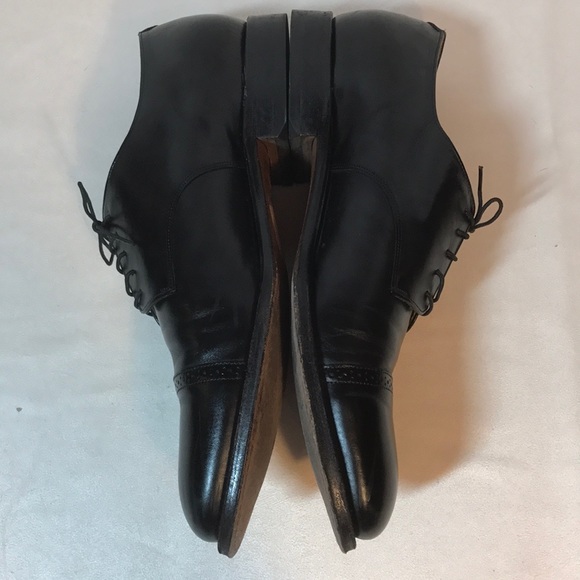 SOLD Johnston Murphy Men's Shoes 14 Black Oxford - Picture 7 of 8